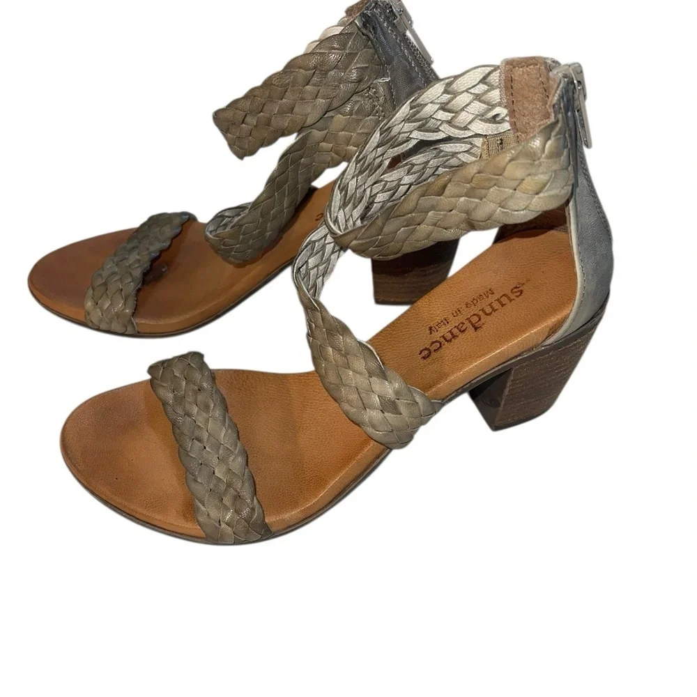 Sundance Italian leather Braided Sandals